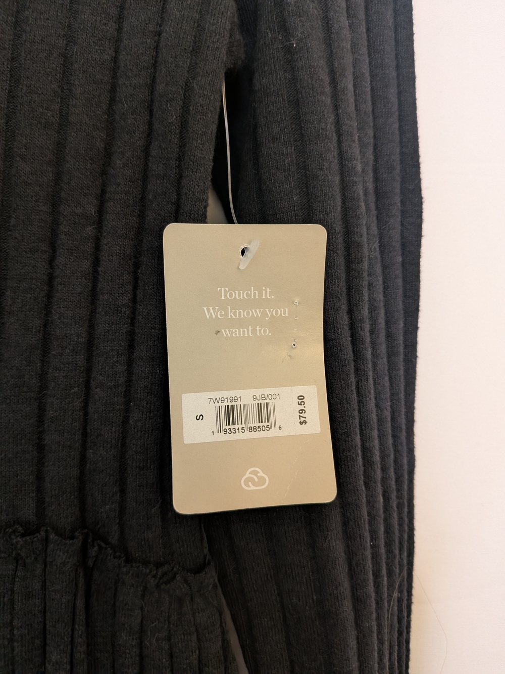 Charcoal Ribbed Button Front Knit Dress - Picture 10 of 11